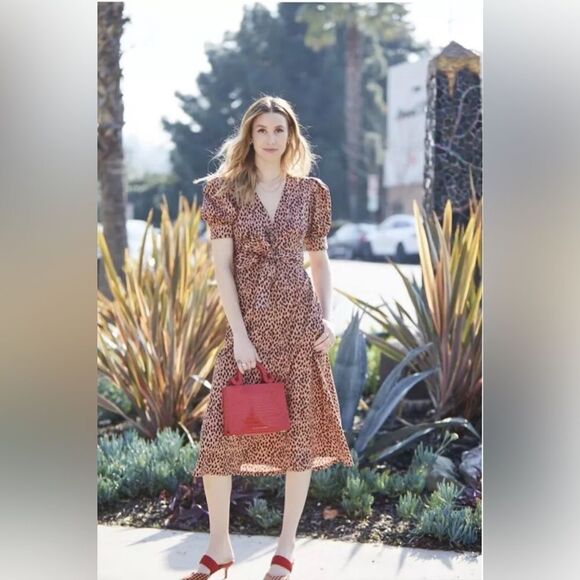 Love Whit Polka Dot Cotton Midi Dress Size Medium - Picture 2 of 7